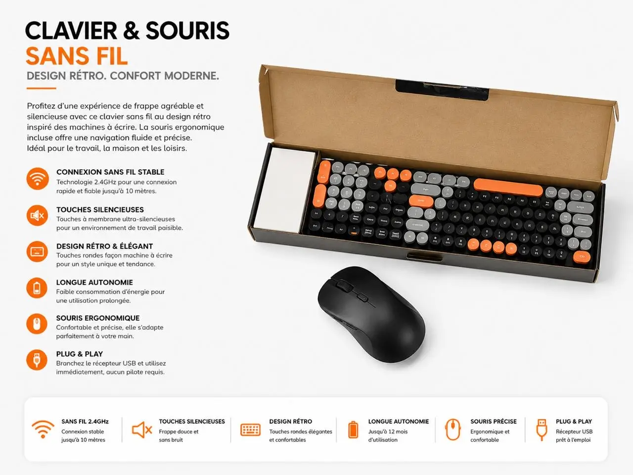 CLAVIER & SOURIS SANS FIL
