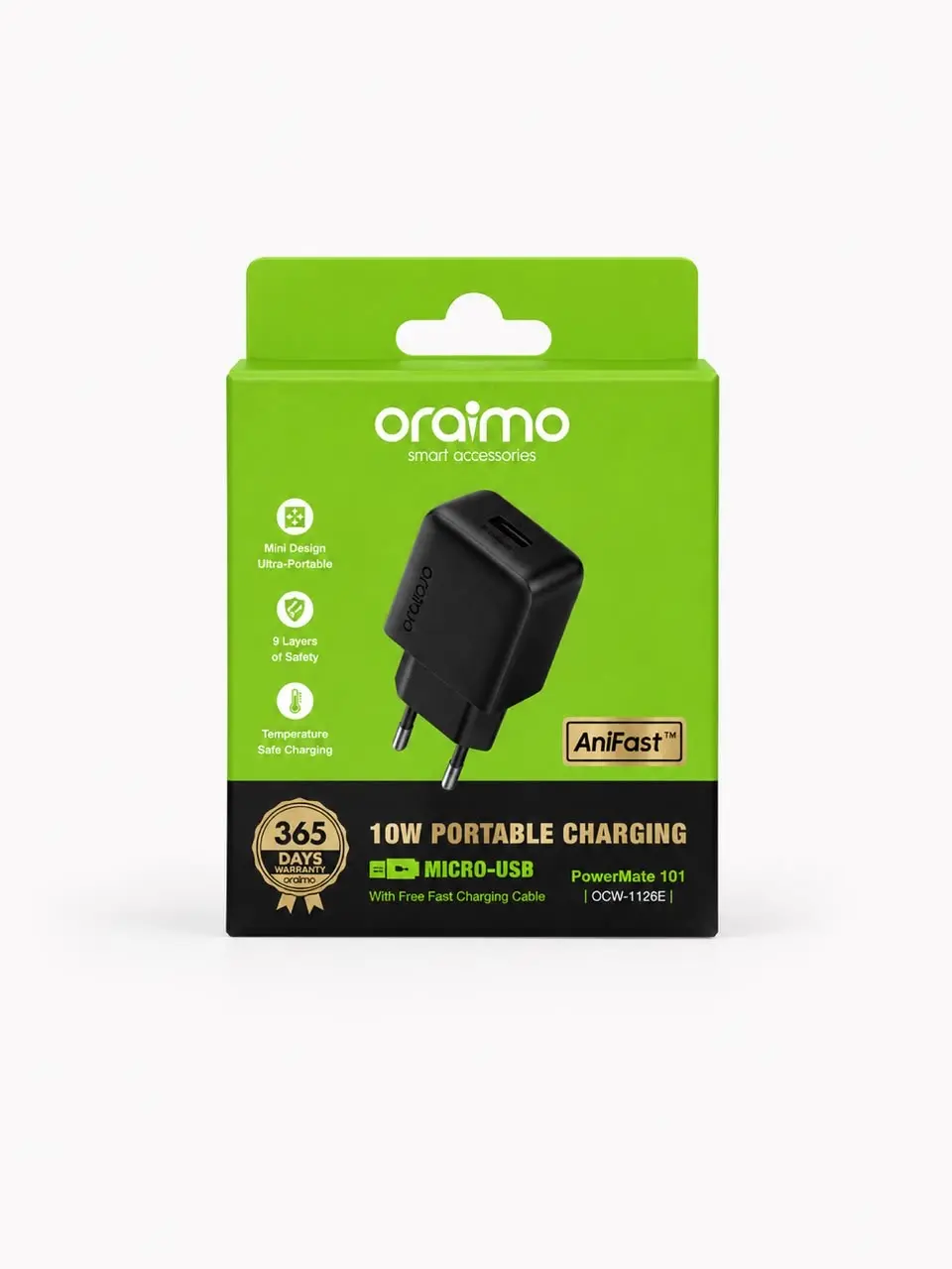 oraimo smart accessories CHARGEUR PORTABLE 10W PUISSANT & RAPIDE